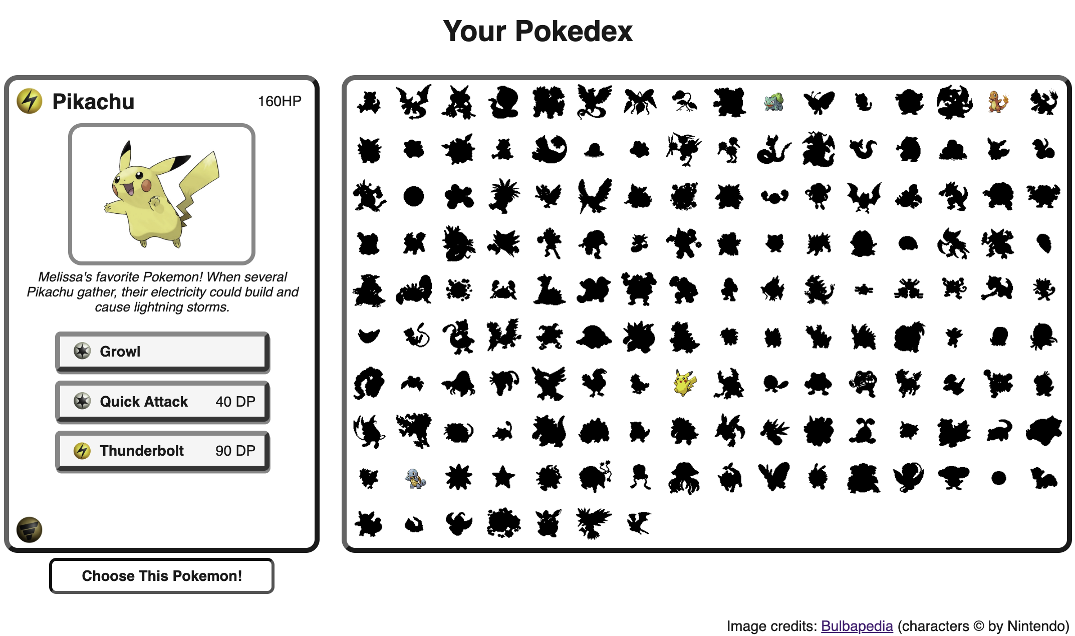 Pokedex main view