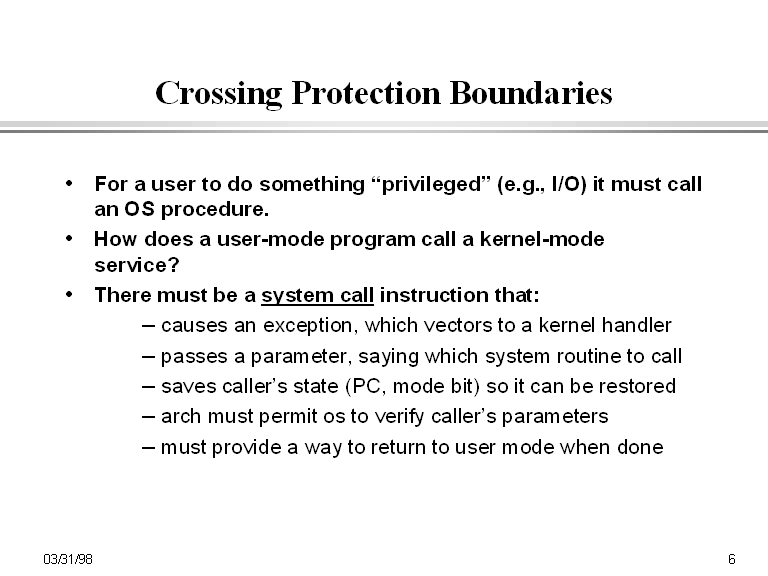 Crossing Protection Boundaries
