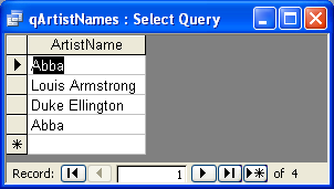 Query result 