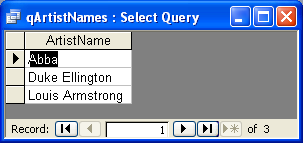 Query result 