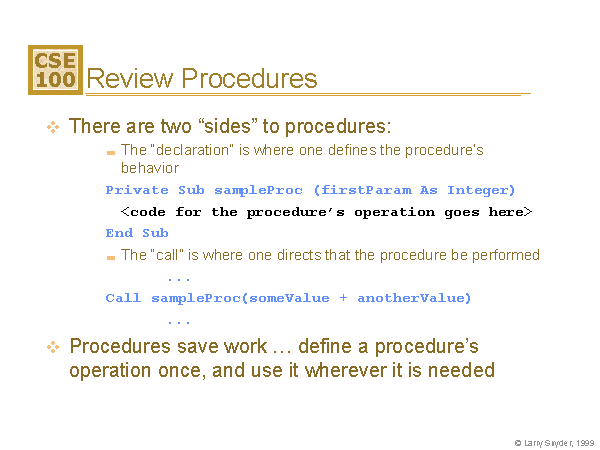 Review Procedures