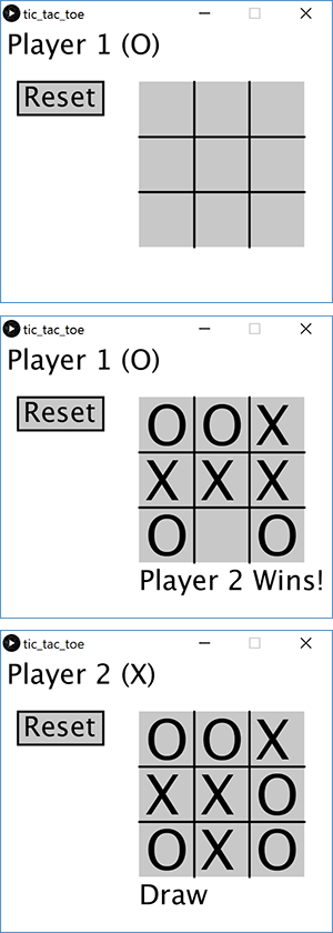 a) Example game winning in Tic-Tac-Toe when player O claims 3