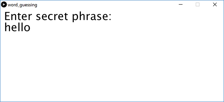 stage 0 screen with user input