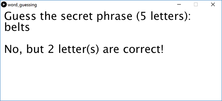 stage 1 incorrect guess