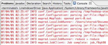 Output from the Console