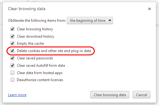 remove cookies in Chrome