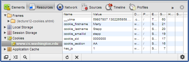 Cookies in Chrome