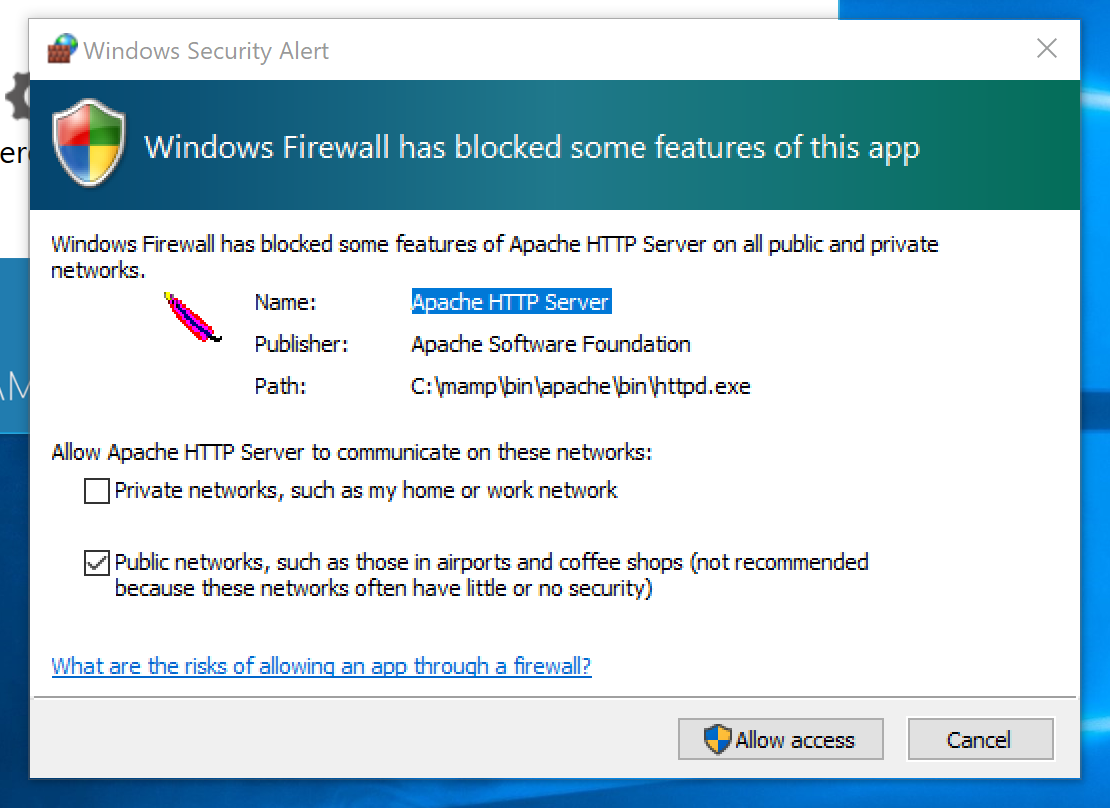 windows installation firewall options