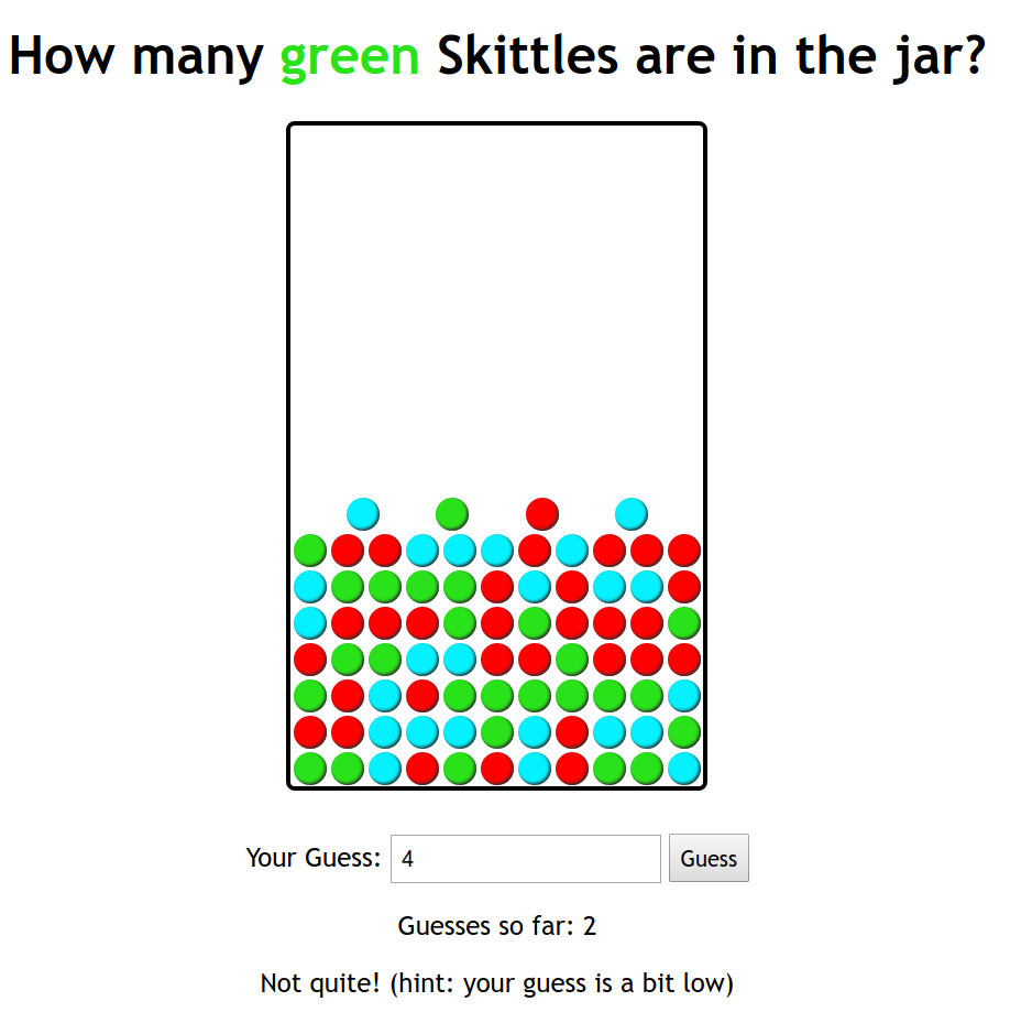 skittles page expected output