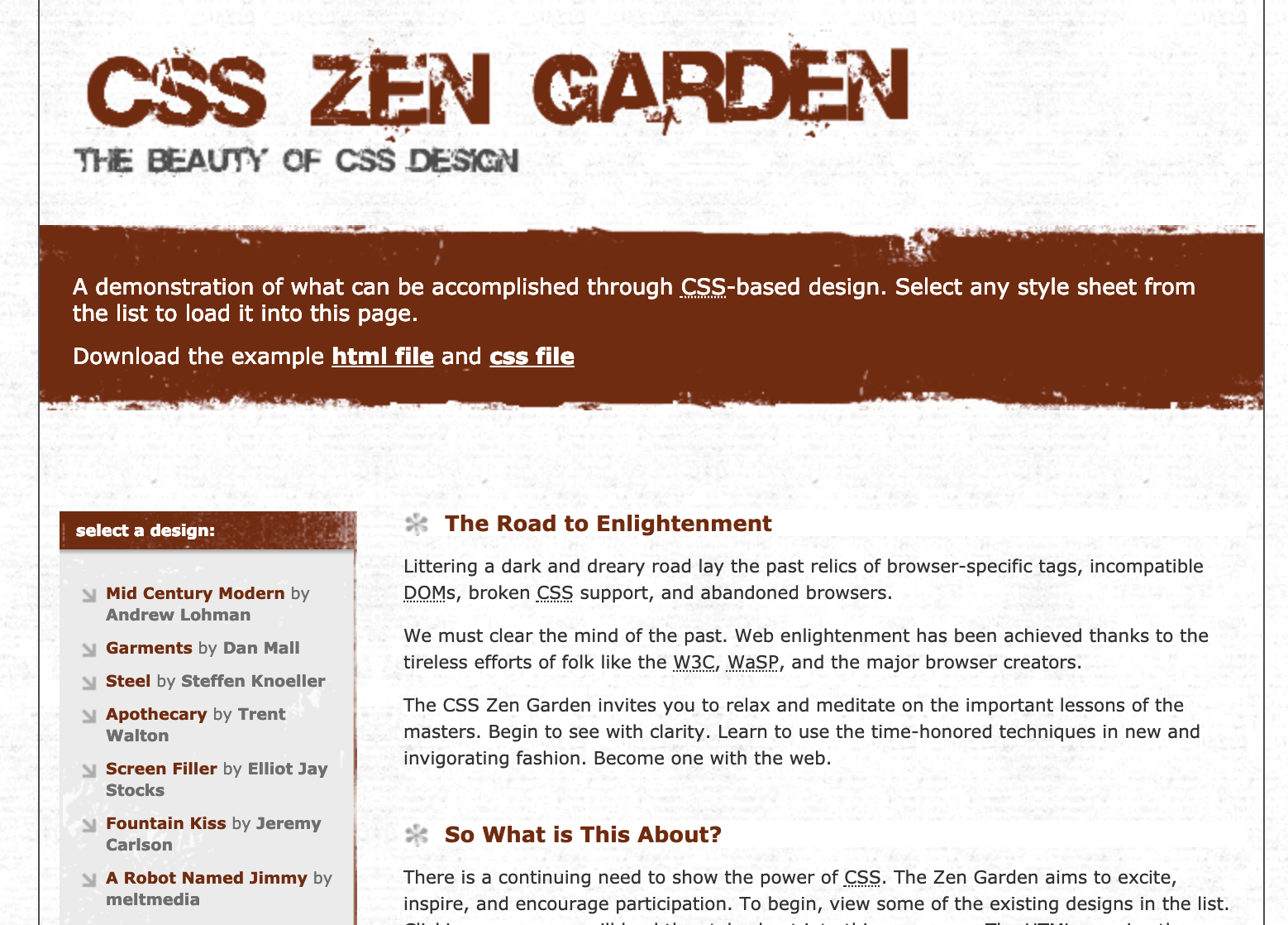 CSS Zen Garden Screenshot