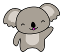 Koala character from a CSE154 student's Creative Project in 19sp