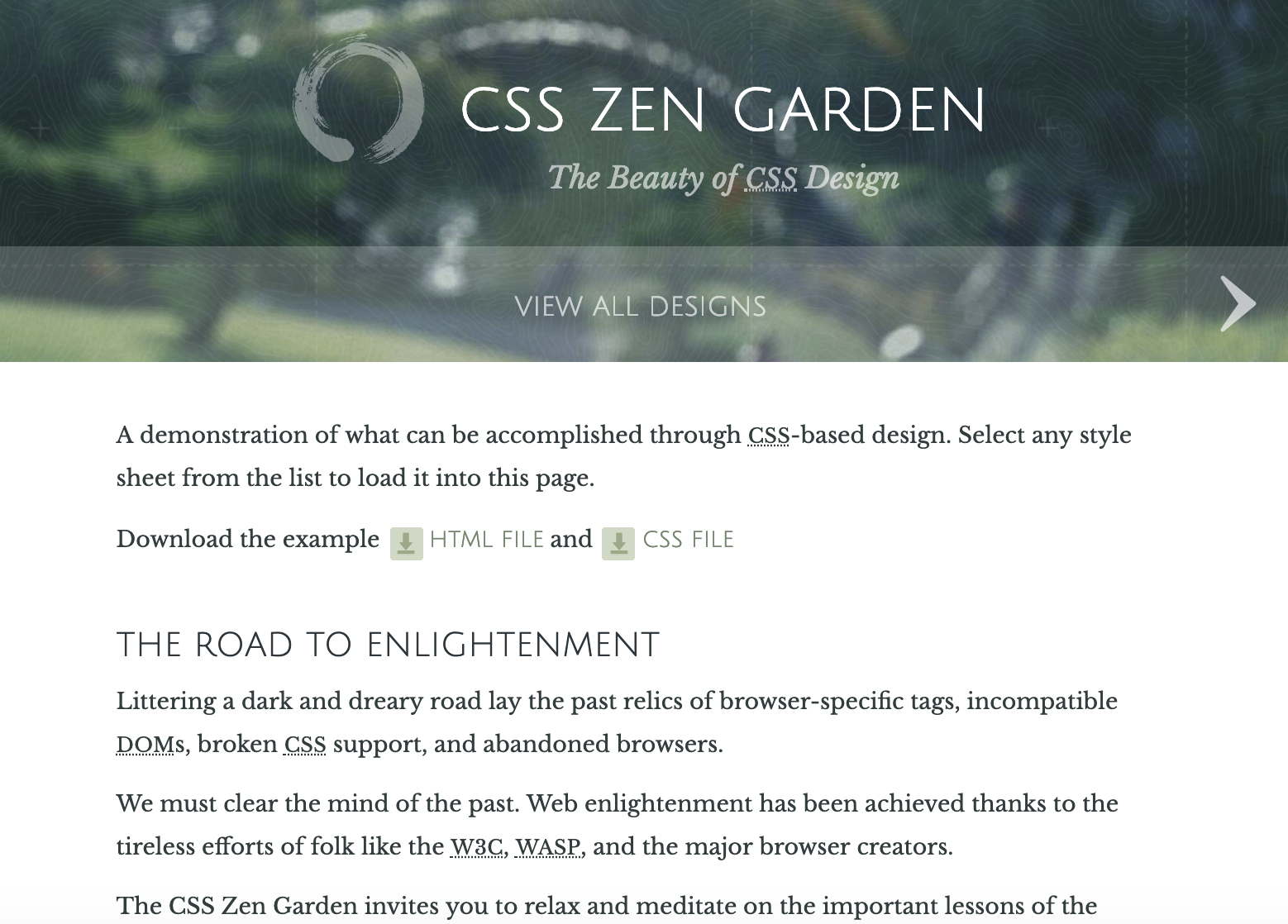 CSS Zen Garden Screenshot