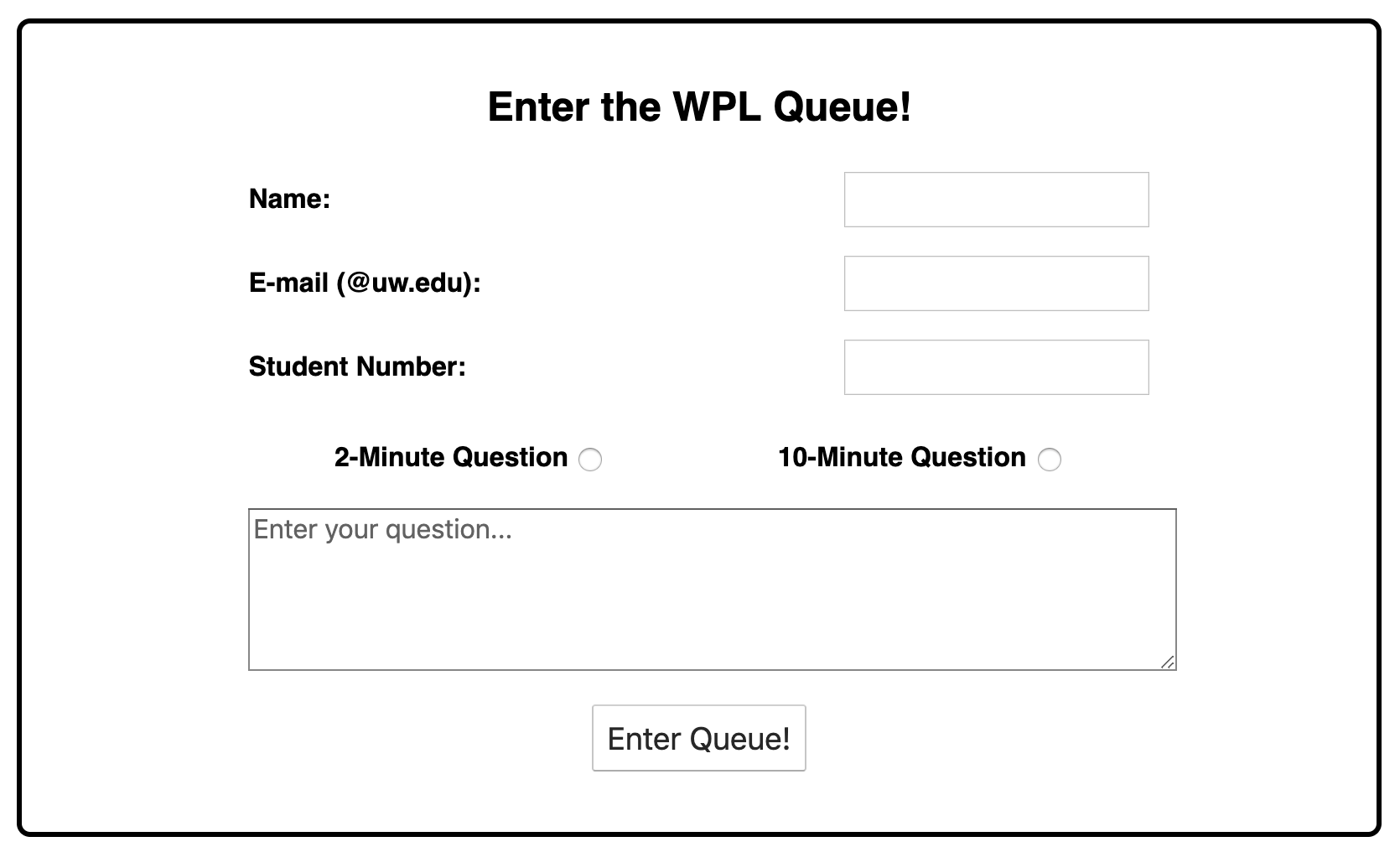 Validation Form Example