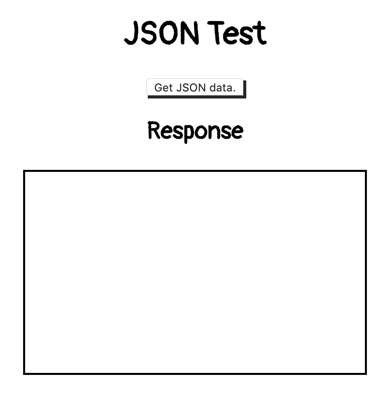 JSONtest screen