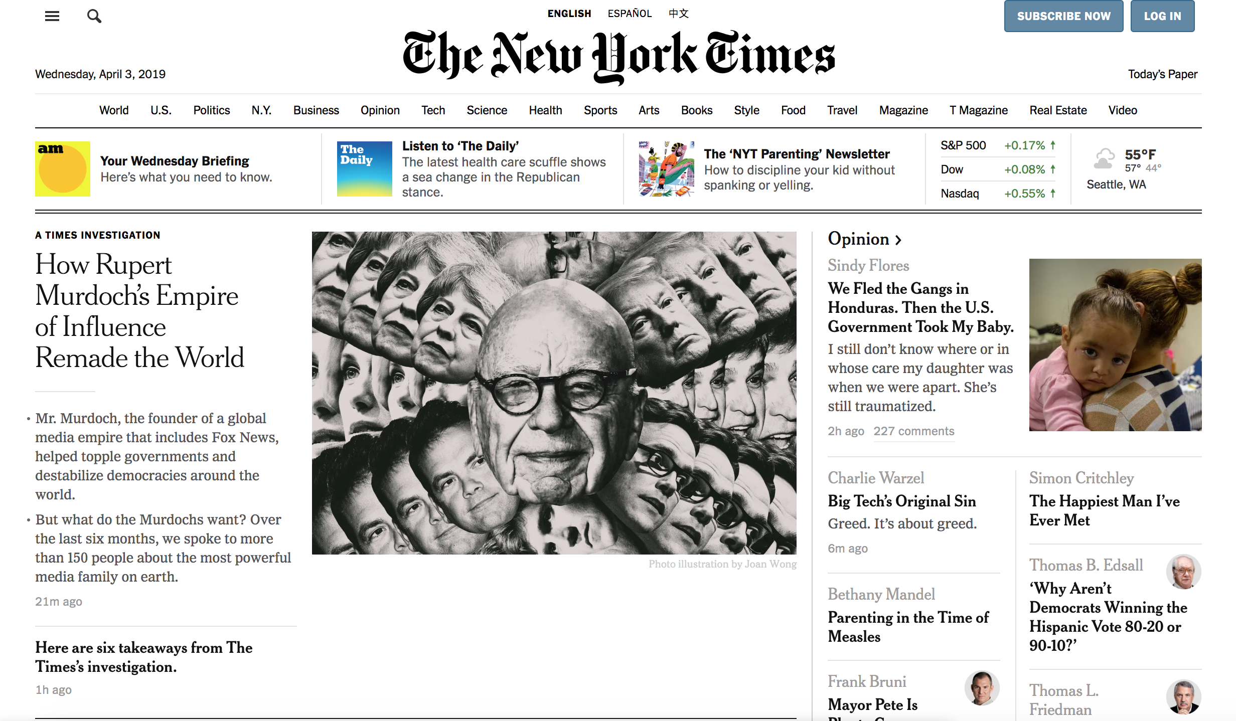 New York Times screenshot