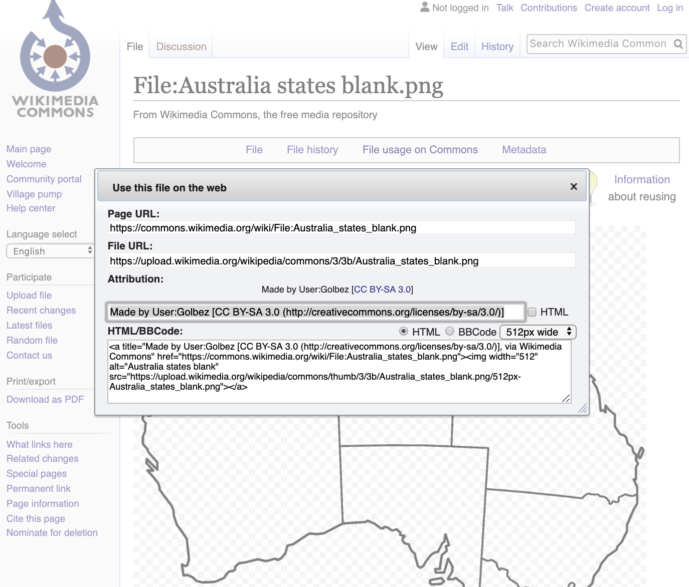Getting citation information from Wikimedia page