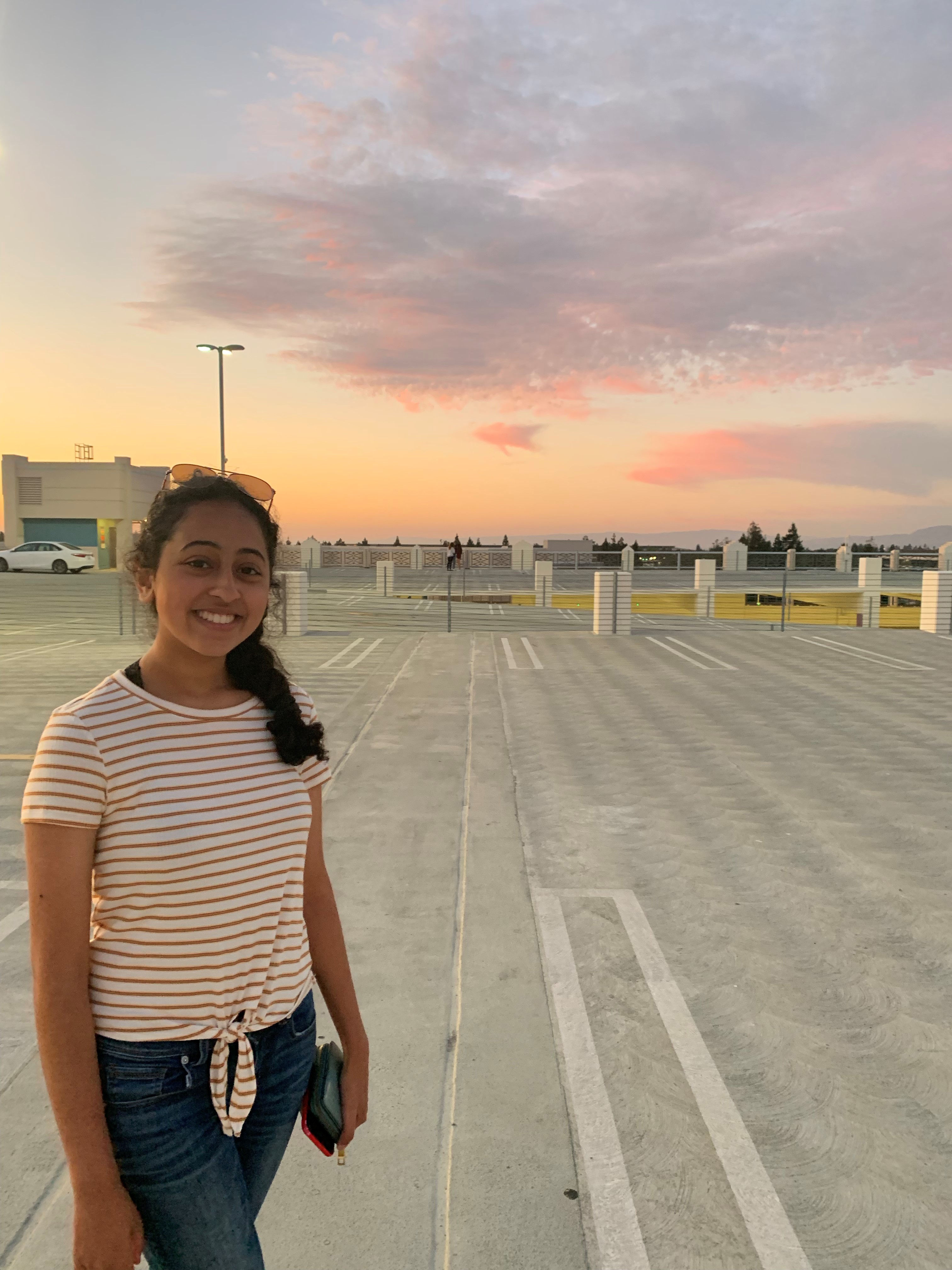 shriya and sunset