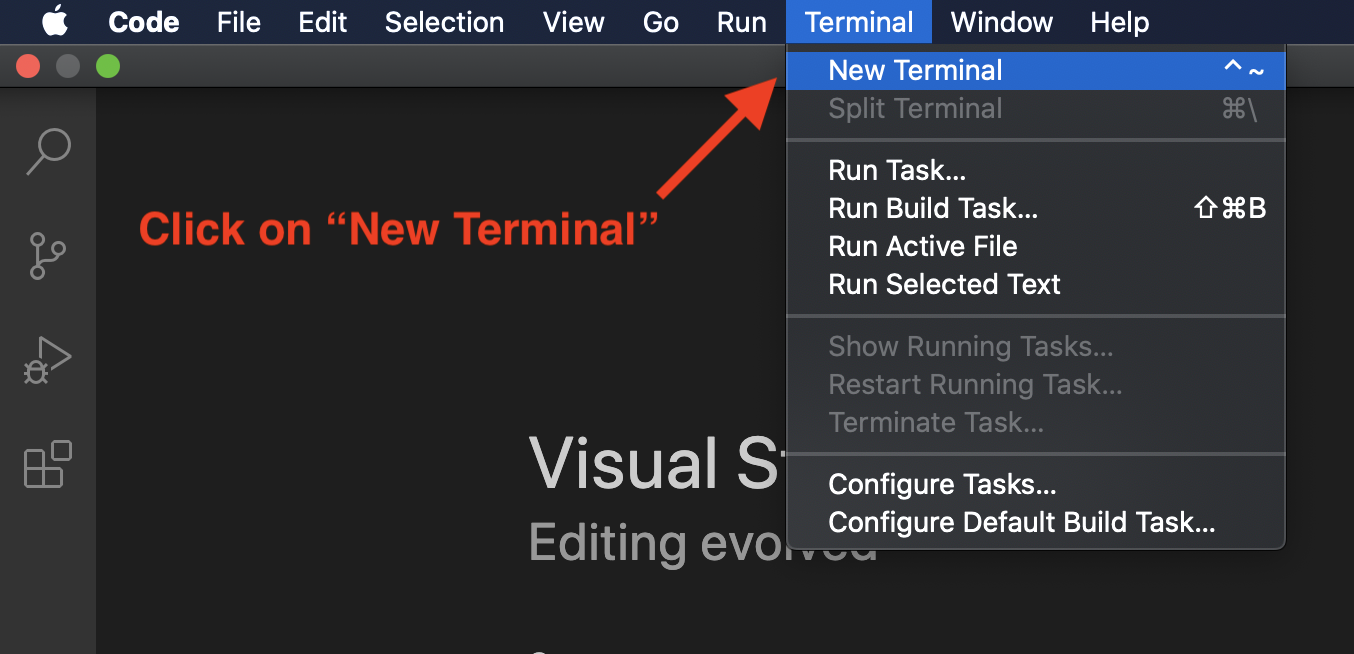 configuring code editor for mac terminal