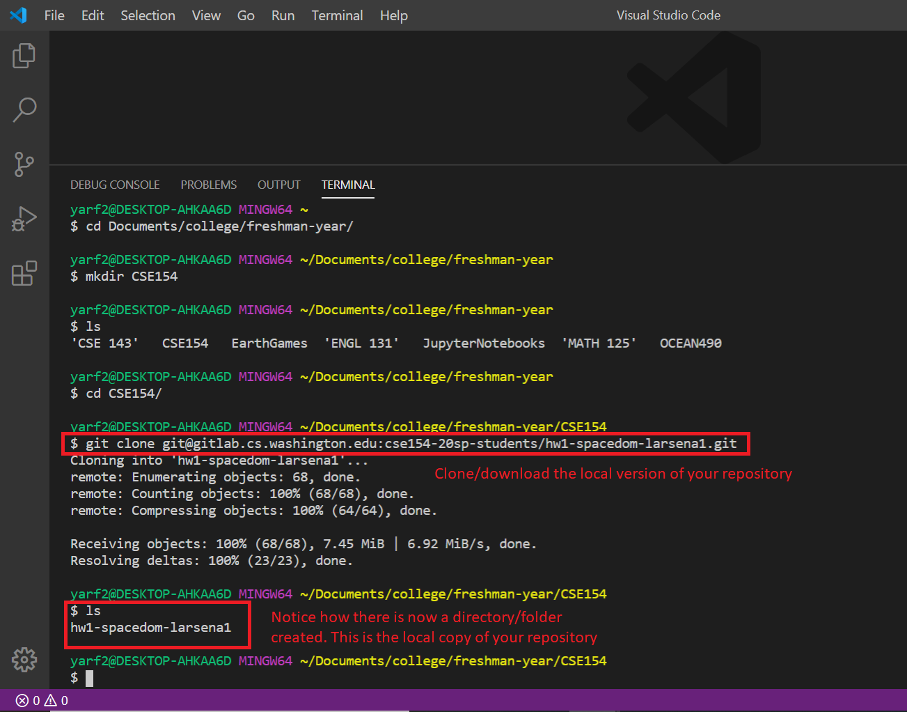 How To Install Git In Visual Studio Code Terminal - Templates Sample ...