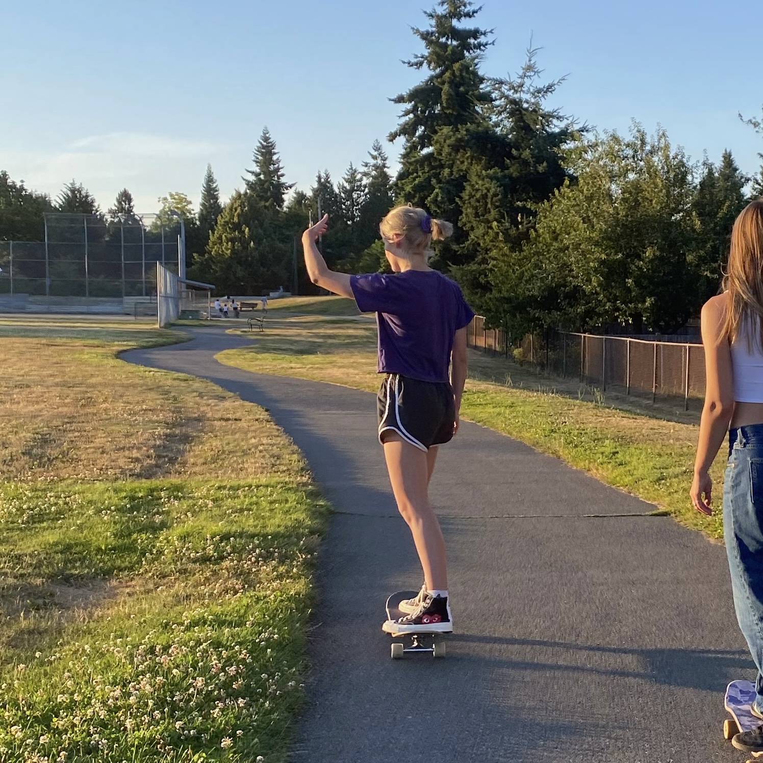 me skateboarding