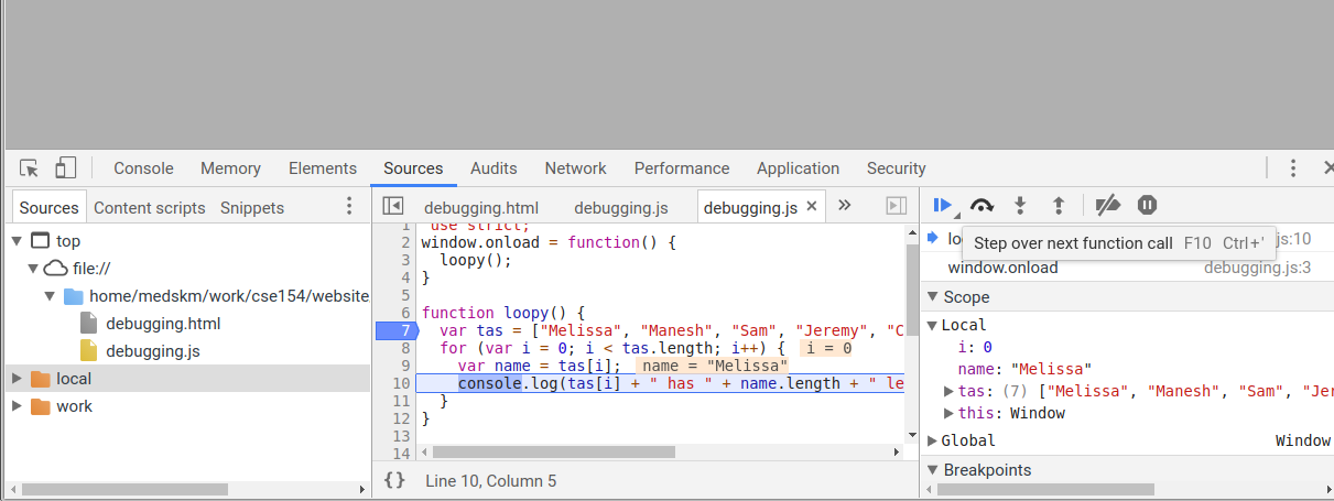 Chrome Inspector