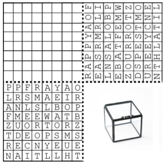 Three grids and an empty box