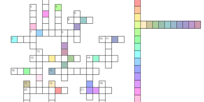A colorful crossword puzzle