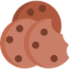 Chocolate chip cookies icon