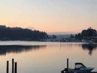 Gig Harbor in the morning from Devoted Kiss restaurant