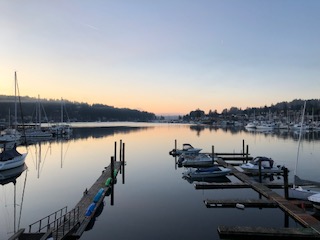 Gig Harbor in the morning from Devoted Kiss restaurant