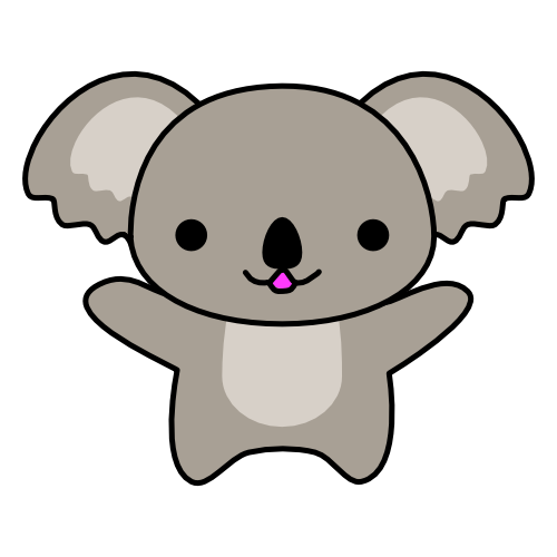 Happy koala mascot