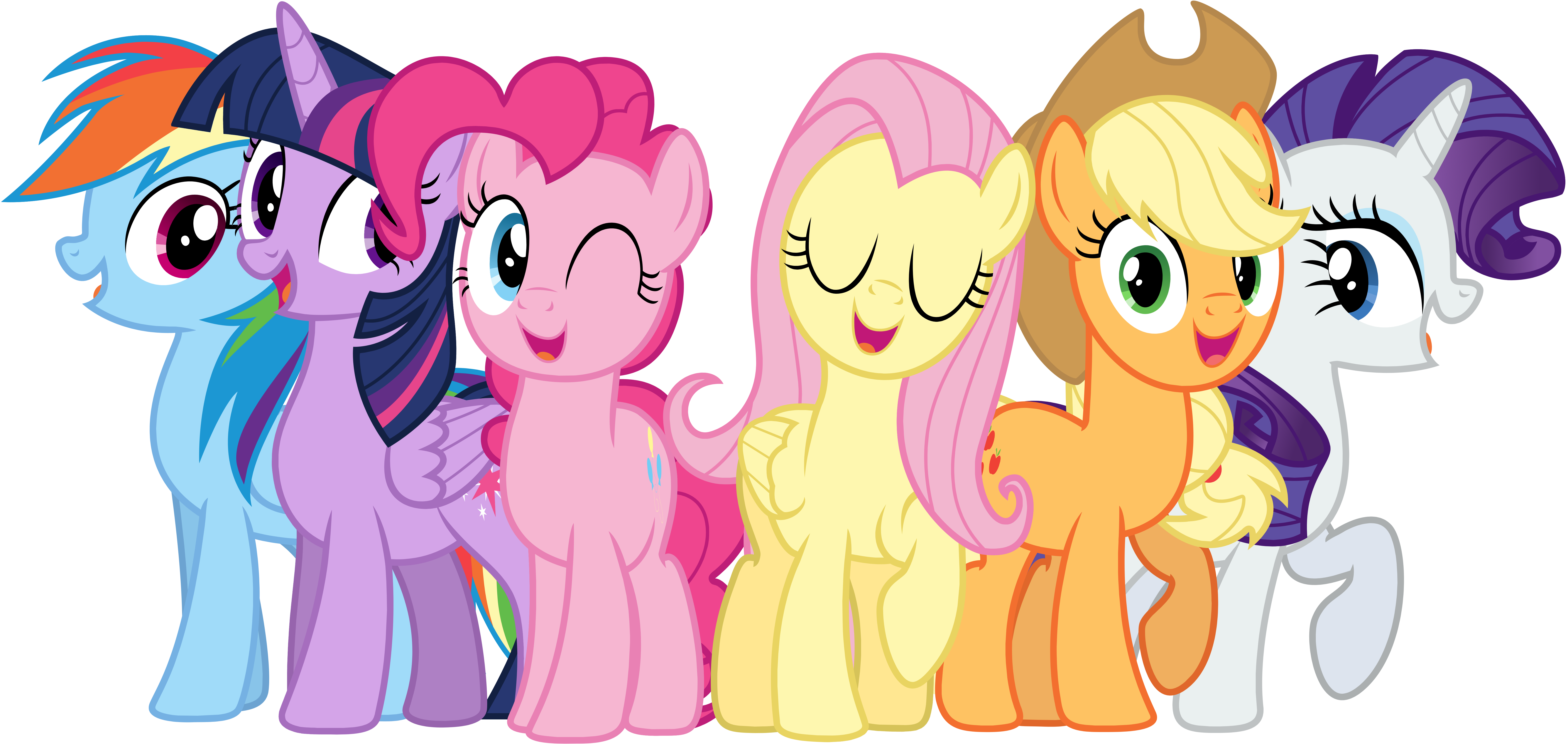 Six main protagonists from MLP:FIM
