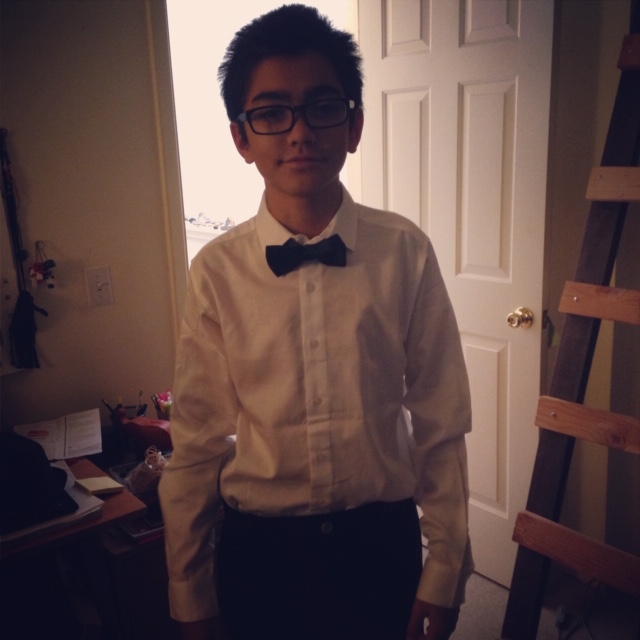 A picture of me when I was 12 in formal attire