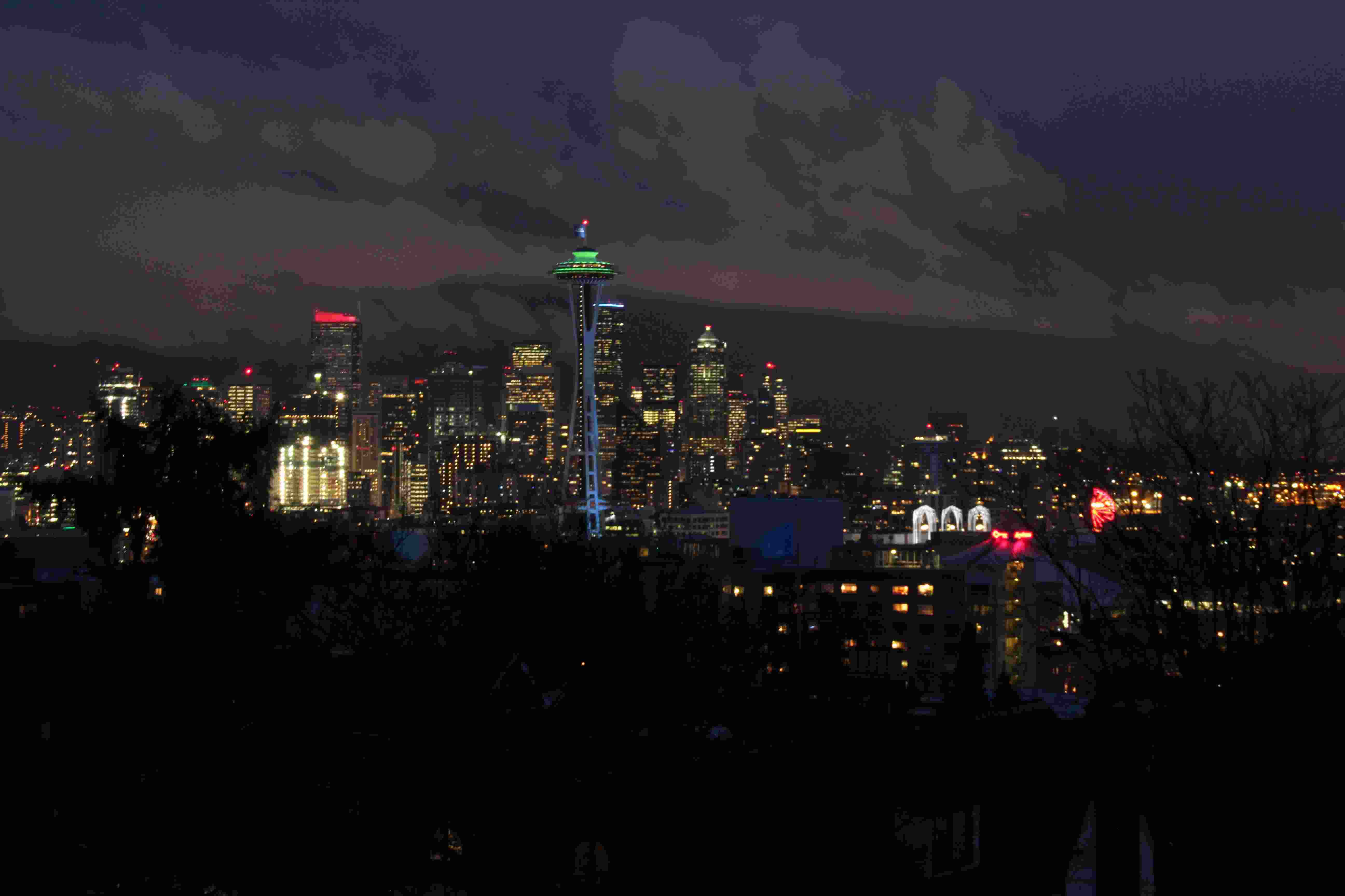 Seattle night city-scape