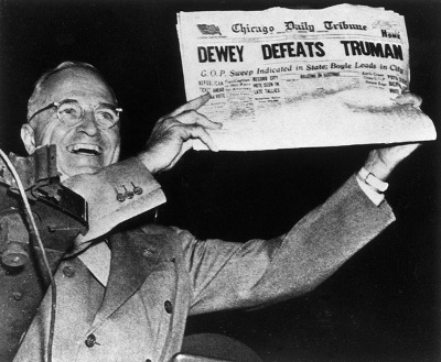 Dewey defeats Truman (not)