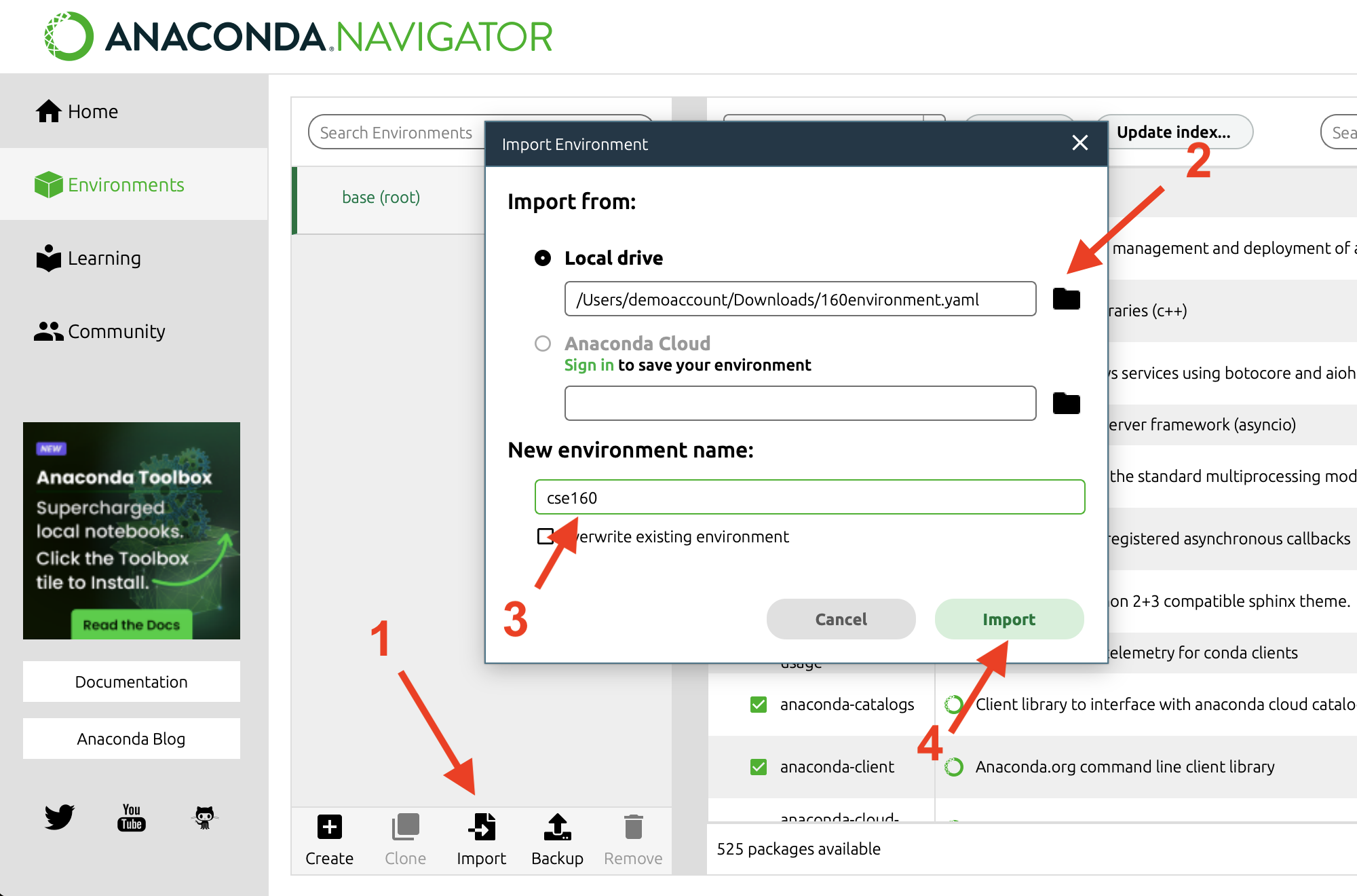 Python Environment in Anaconda