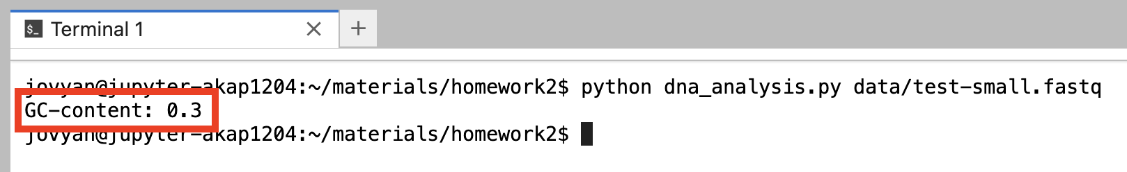 Test Output