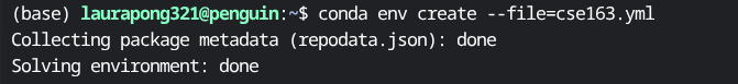 conda env create --file=cse163.yml