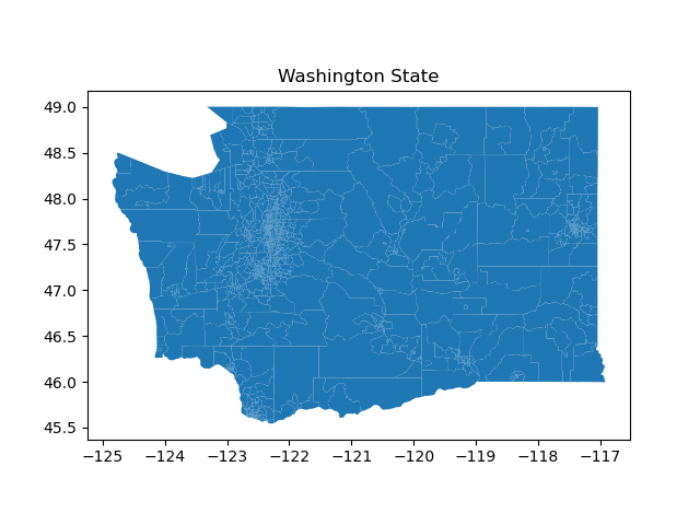 Washington state map