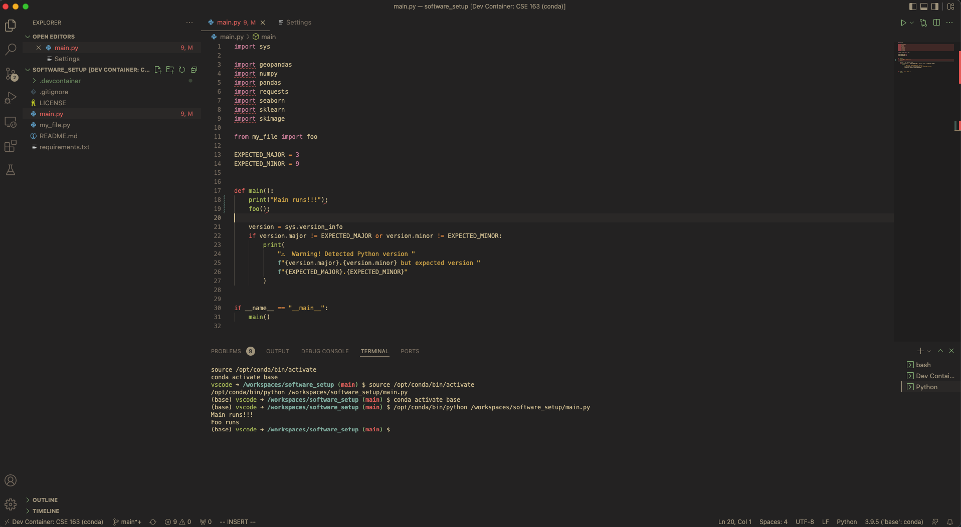 Showing flake8 errors in VSCod