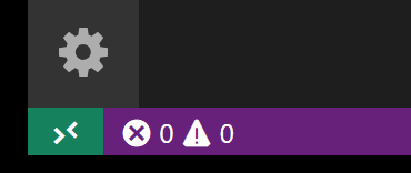 Status bar in VSCode with Remote - Containers