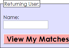 returning user form