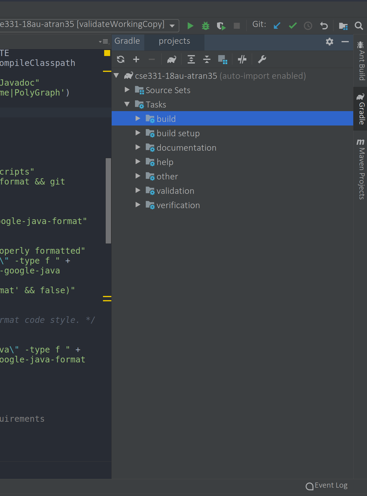 Screenshot: IntelliJ Gradle Tool Window