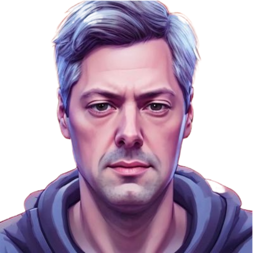 An AI-generated hyper realistic profile picture of Kevin Zatloukal,
            who is staring head-on into the camera with a white background. He is a white man with
            short silver hair and is clean-shaven. He is wearing a dark gray-blue hoodie.