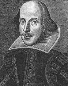 portrait drawing of William Shakespeare