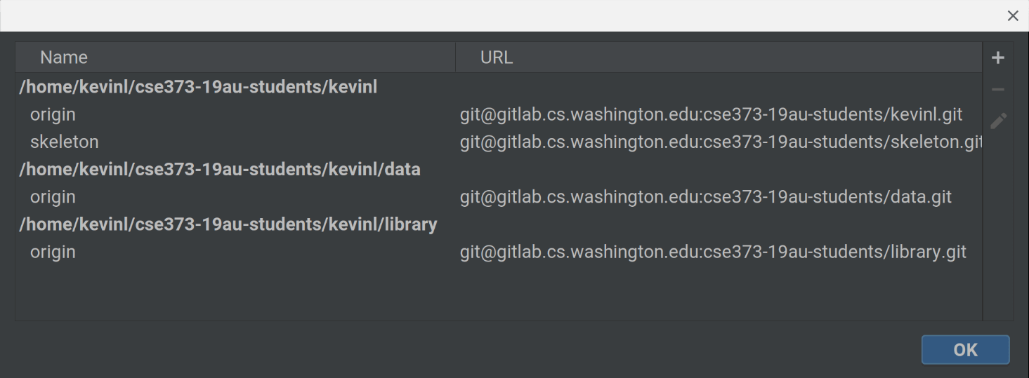 IntelliJ Git Remotes