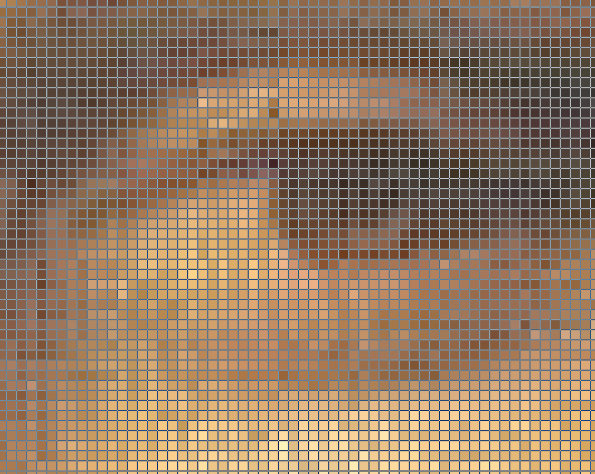 :img pixelated zoomed in picture of mona lisa, 45%