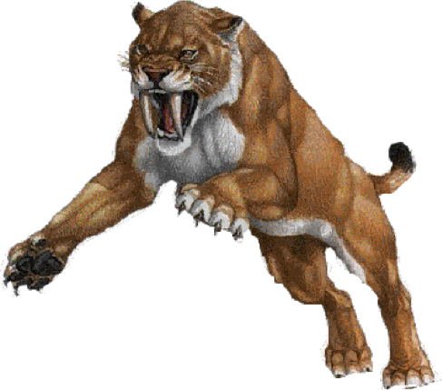 :img Picture of a sabertooth tiger,100%