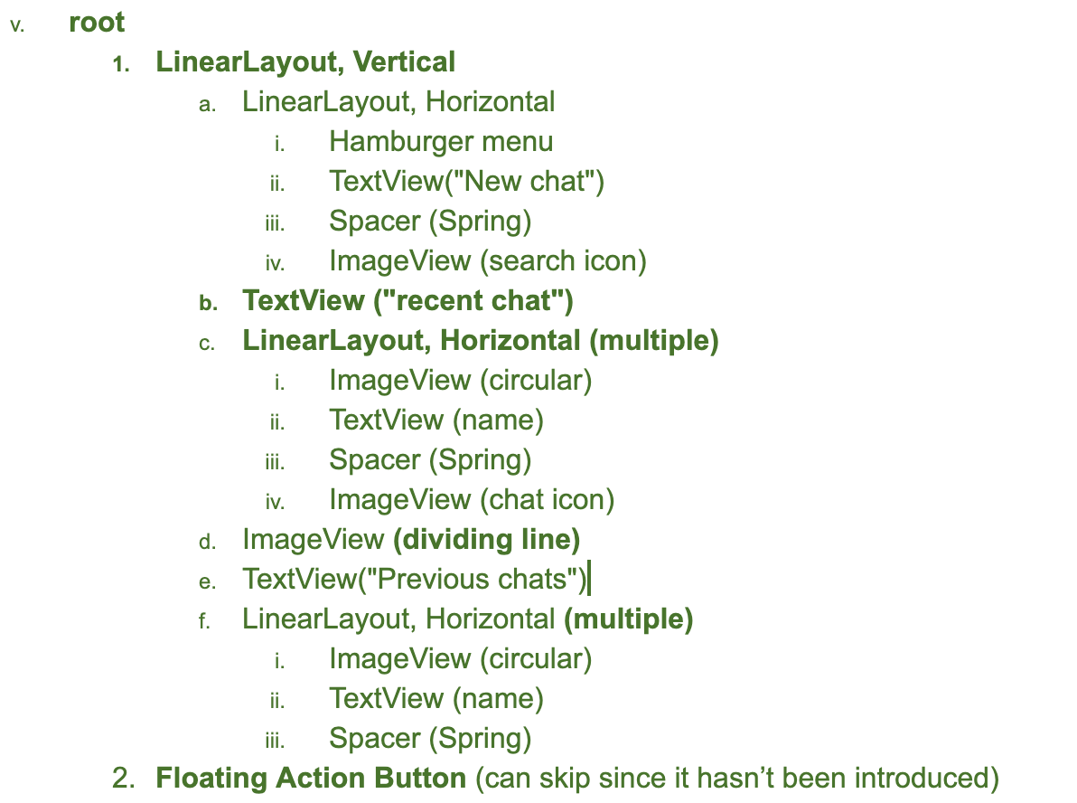 :img Possible exam answer showing a hierarchy of Views in the aforementioned example picture, 100%, width