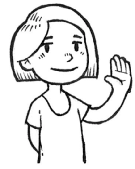 :img person waving, 100%, width